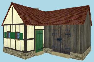 Farm House barn, farm, house, town, country, home, building, build, residence, domicile, structure